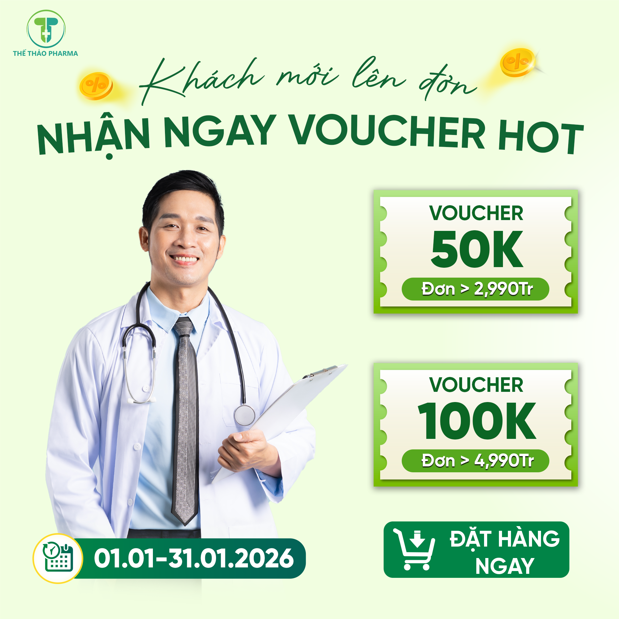 🎁 CHƯƠNG TRÌNH KHUYẾN MÃI KHÁCH HÀNG MỚI – THÁNG 1